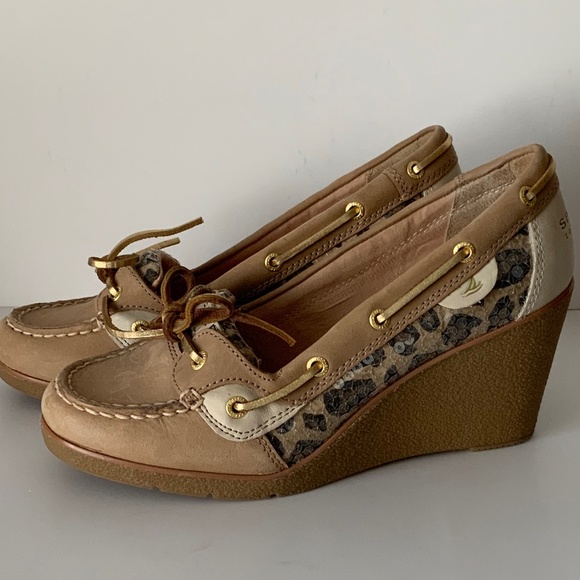 Sperry Top Sider Wedge Boat Shoes. Size 8. - Picture 2 of 11
